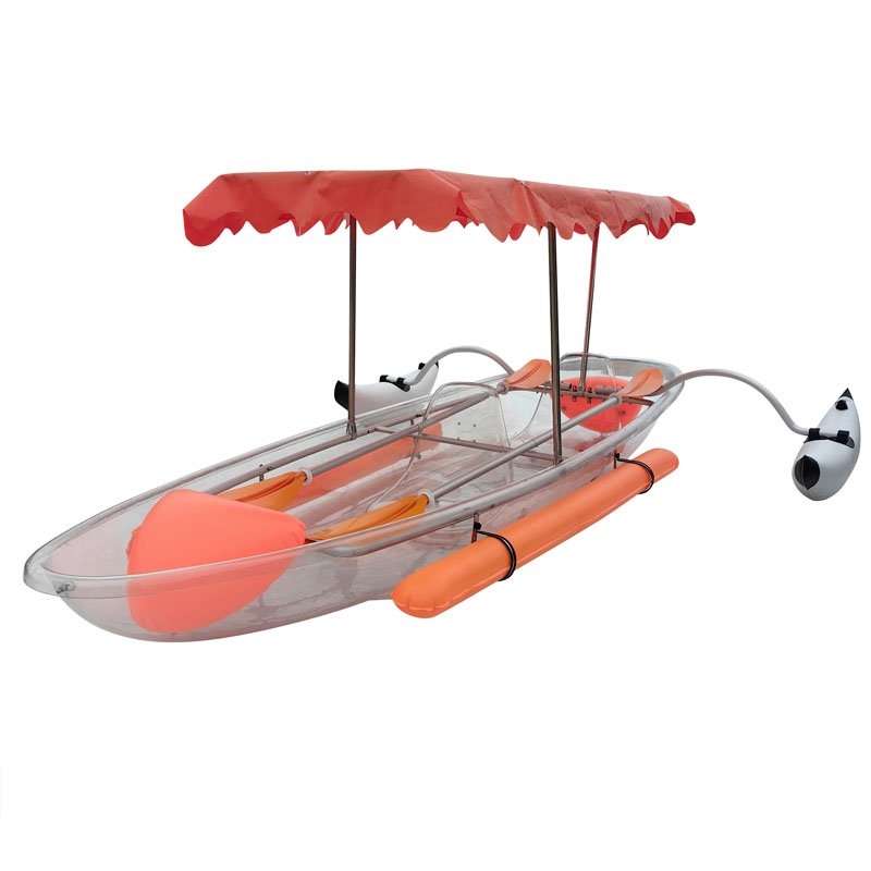 Side Buoy of Waterproof Shed with Covered Shed on Rainy Days Transparent Canoe Kayak Paddling Transparent Boat